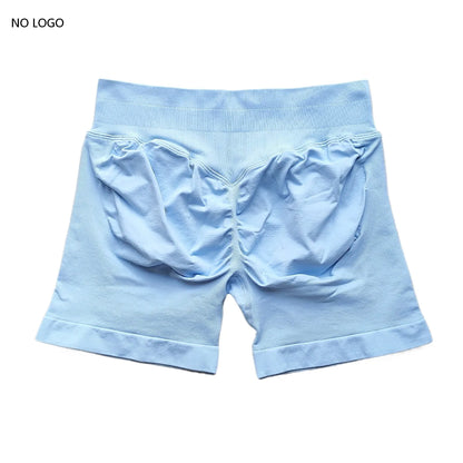 Scrunch Shorts Low Ribbed Band  Seamless Shorts Booty Hight Stretch