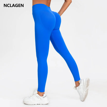 Seamless  Yoga Pants  Low Ribbed Band