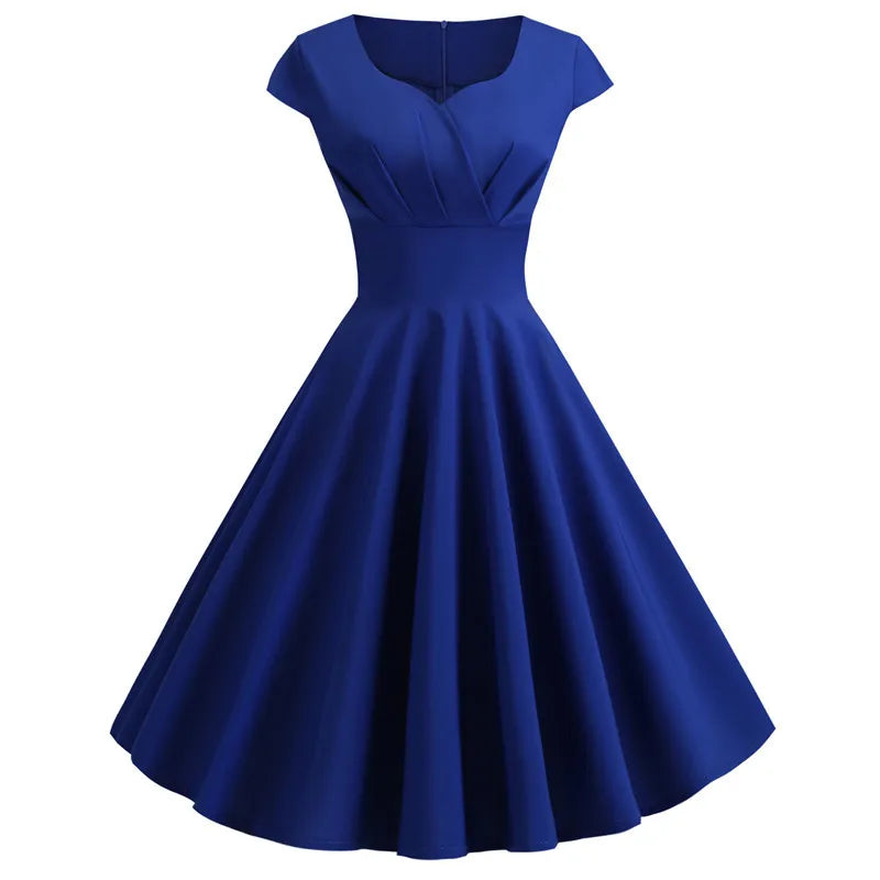 Pink Summer V Neck Vintage Robe Party  Dresses