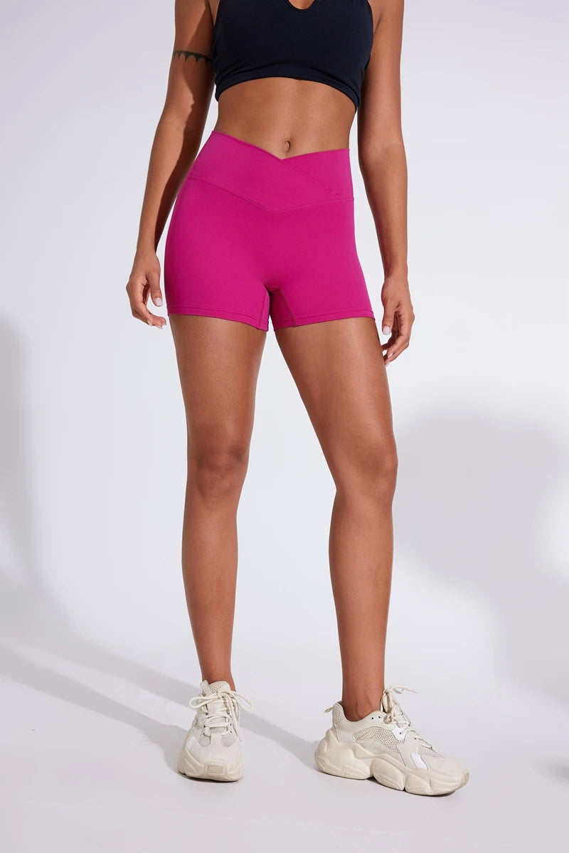 Women's sports shorts high elasticity tight fitting high waist and buttocks