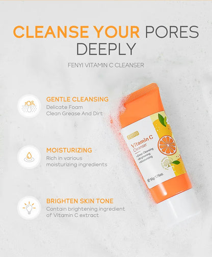 Vitamin C Facial Cleanser Skin Deep Cleansing Moisturizing Blackhead Removal