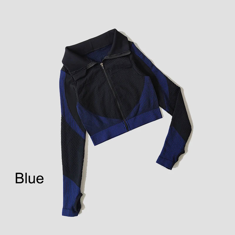 Yoga-Top Vital Seamless Zipper Long Sleeve