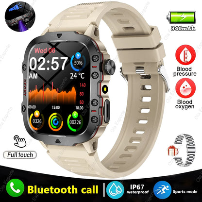 Military Smart Watch Men Outdoor Sports Fitness Tracker