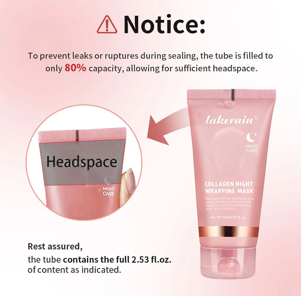 75ml Collagen Peel-off Mask Night Wrapping Facial Mud Firming mask Daily 100g Collagen Jelly Cream
