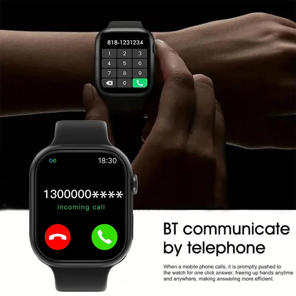 Smartwatch For Men and Women Android IOS Phone 1.73" Screen Bluetooth Call Blood Oxygen Pressure Monitoring Smart Watch Women