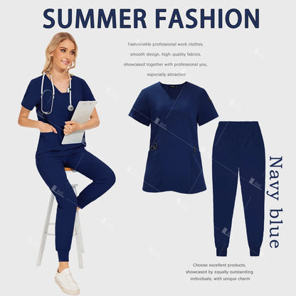 Surgical Uniforms Scrub Set Top Pants