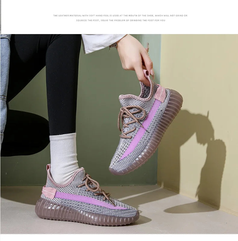 Casual Breathable Women's Soft Sole Versatile Lightweight Running Shoes