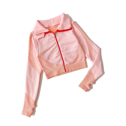Yoga-Top Vital Seamless Zipper Long Sleeve