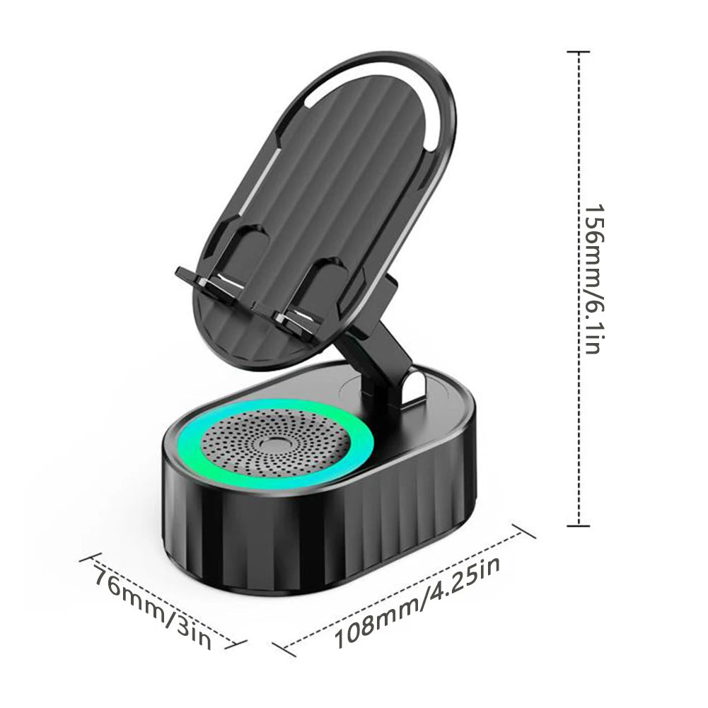5 in 1 Bluetooth-compatible Audios Power Banks Bracket Rotating  Wireless Induction Audio Speaker Phone Stand