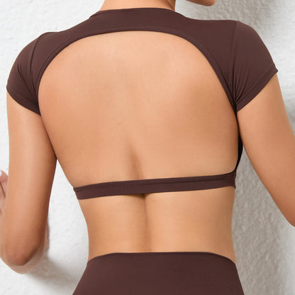 Breathable Workout Tops  Backless Yoga Crop Tops