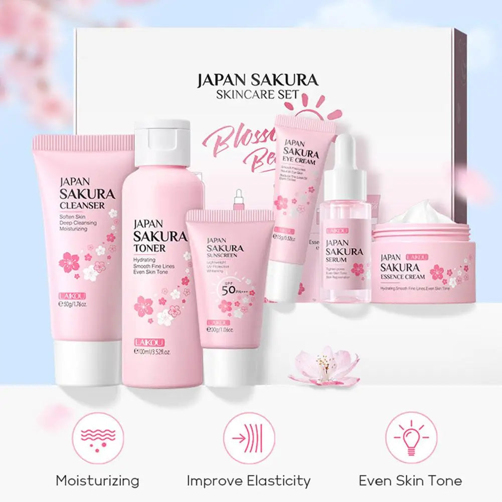 6pcs/ Skin Care Sets Face Cream Serum Toner Facial Cleanser  Skin Care Set Product Gift box