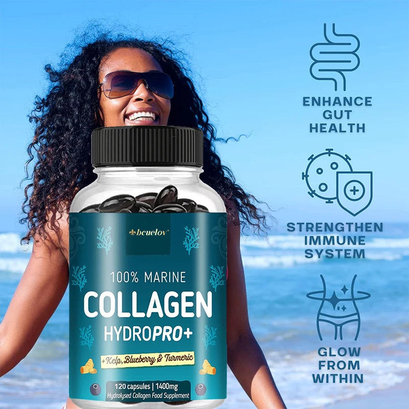 Powerful  Collagen - With Hyaluronic Acid, Biotin & Blueberry