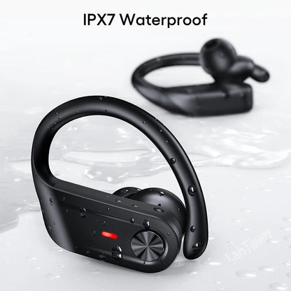 Bluetooth V5.3 Waterproof Headphones IPX7 with Noise Cancelling  80Hrs Playtime