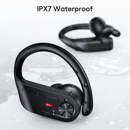 Bluetooth V5.3 Waterproof Headphones IPX7 with Noise Cancelling  80Hrs Playtime