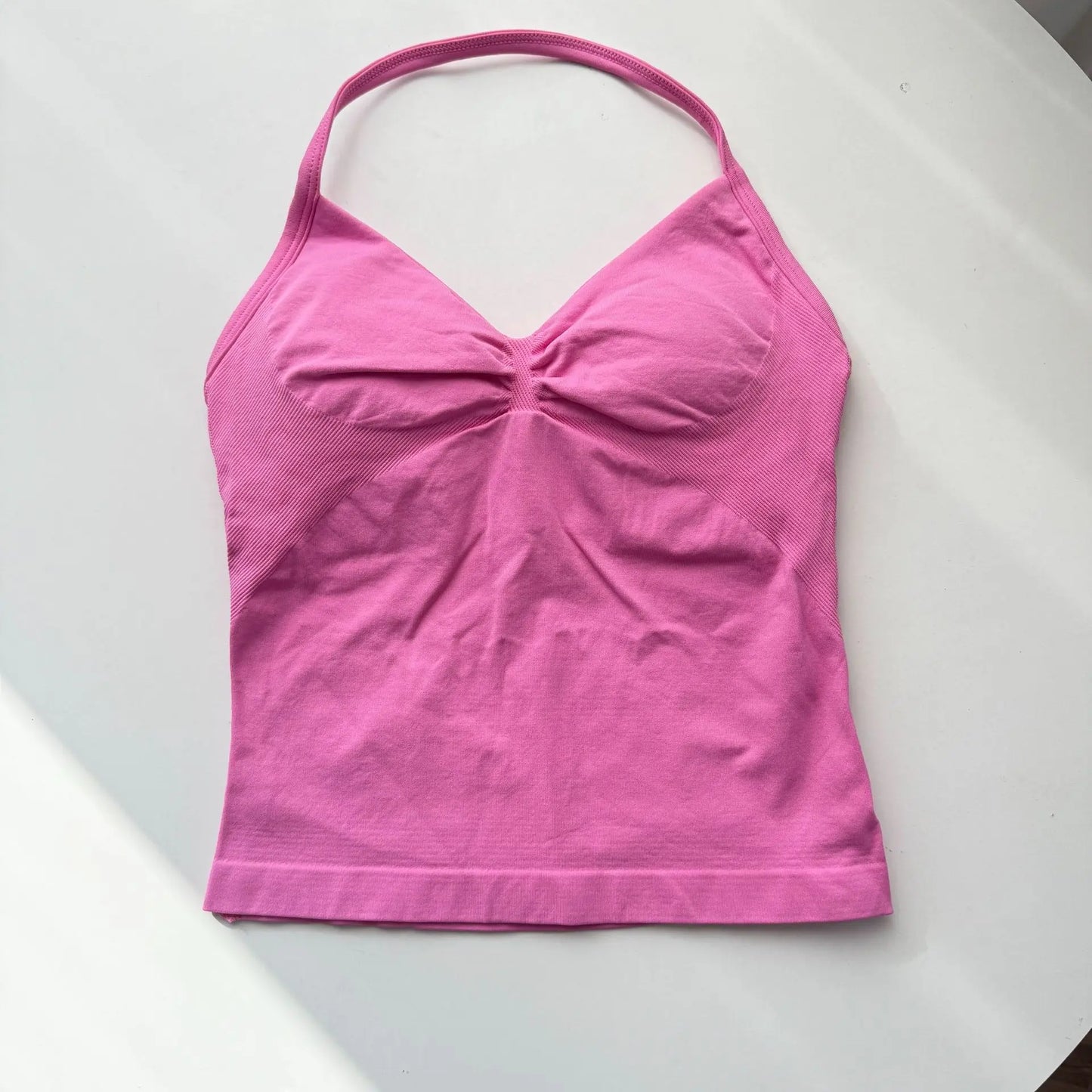 Strappy Yoga Top - Backless  Built-in Bra & Removable Cups for Running