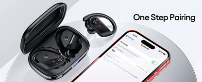 Bluetooth V5.3 Waterproof Headphones IPX7 with Noise Cancelling  80Hrs Playtime