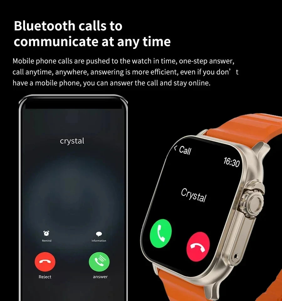 Smartwatch Bluetooth Talk Sports Watch for Android IOS Men Women