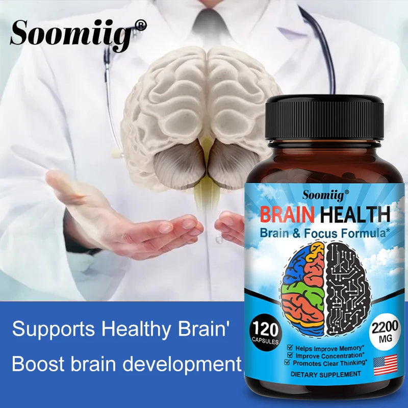 2200 mg Brain Booster with Vitamin B6, B12 supplement
