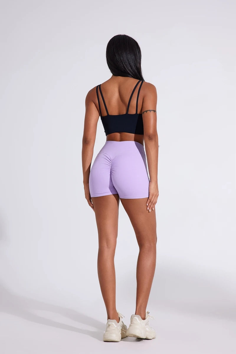 Women's sports shorts high elasticity tight fitting high waist and buttocks