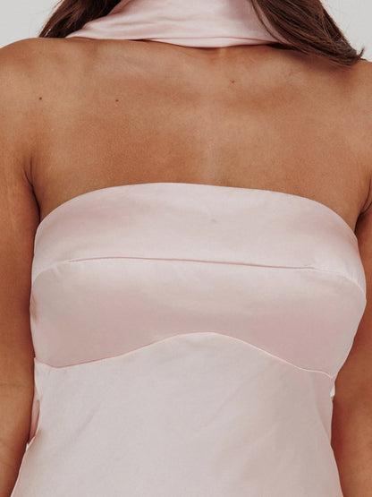 Elegant Women s Halter Neck Sleeveless Mini Dress Backless