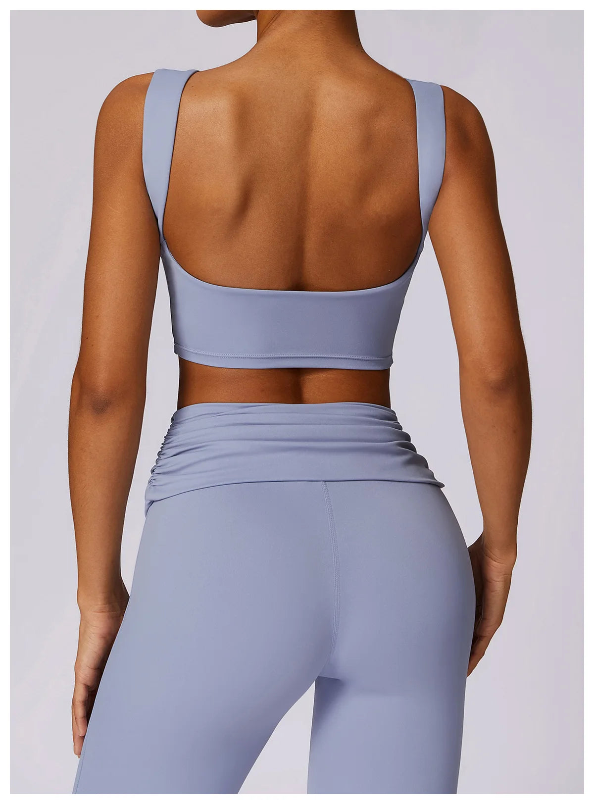 Sports Bra  Open Back Yoga Breathable Slim Fit  Tank Top With Removable Pads