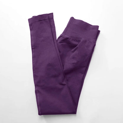 Seamless  Yoga Pants  Low Ribbed Band