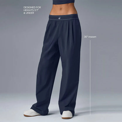 High Waisted Suit Pants, Sports Vest ,Wide Leg Pants