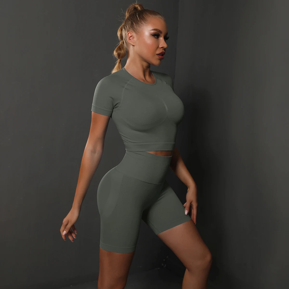 2PCS Seamless Women Yoga Set