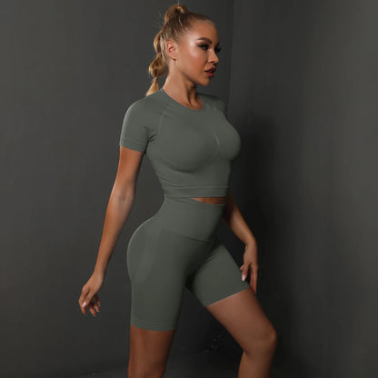 2PCS Seamless Women Yoga Set