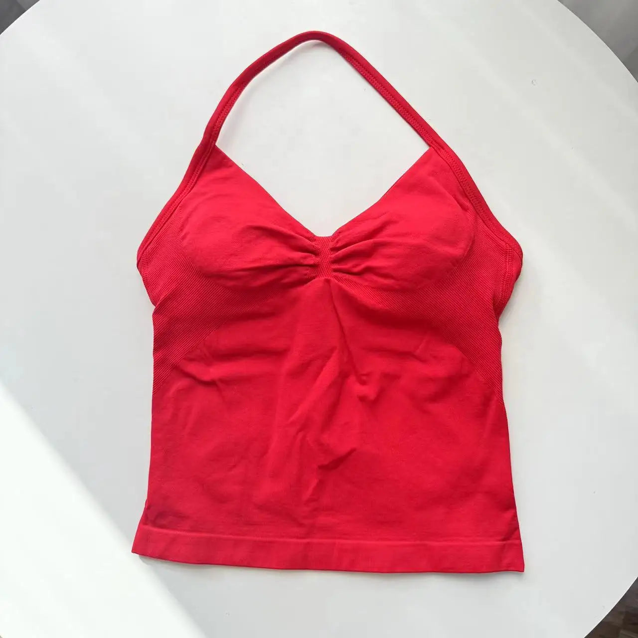 Strappy Yoga Top - Backless  Built-in Bra & Removable Cups for Running