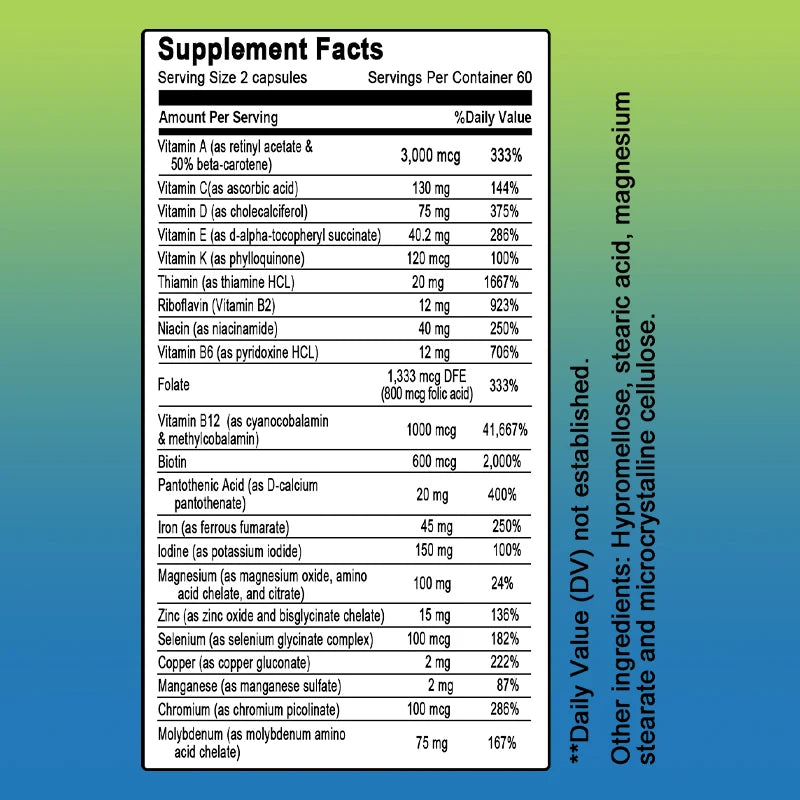 Vitamin Supplement, Once Daily Weight Loss Multivitamins