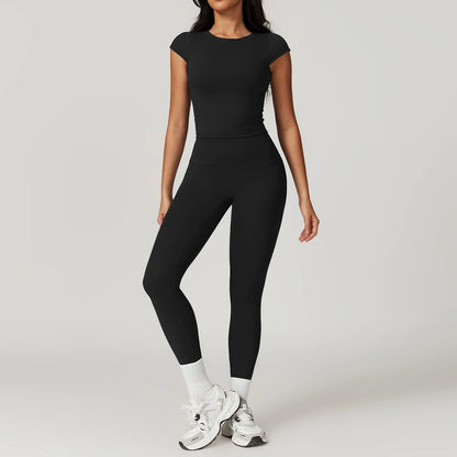 Yoga Sets 2 piece Seamless Leggings Tank Shorts Suit
