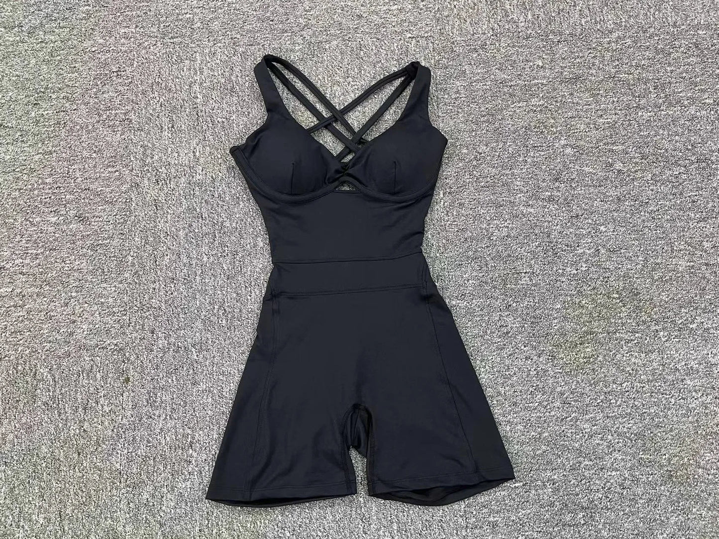 Adjustable double straps, Open back  V shape back design ,Removable pads BODYSUIT