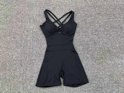Adjustable double straps, Open back  V shape back design ,Removable pads BODYSUIT