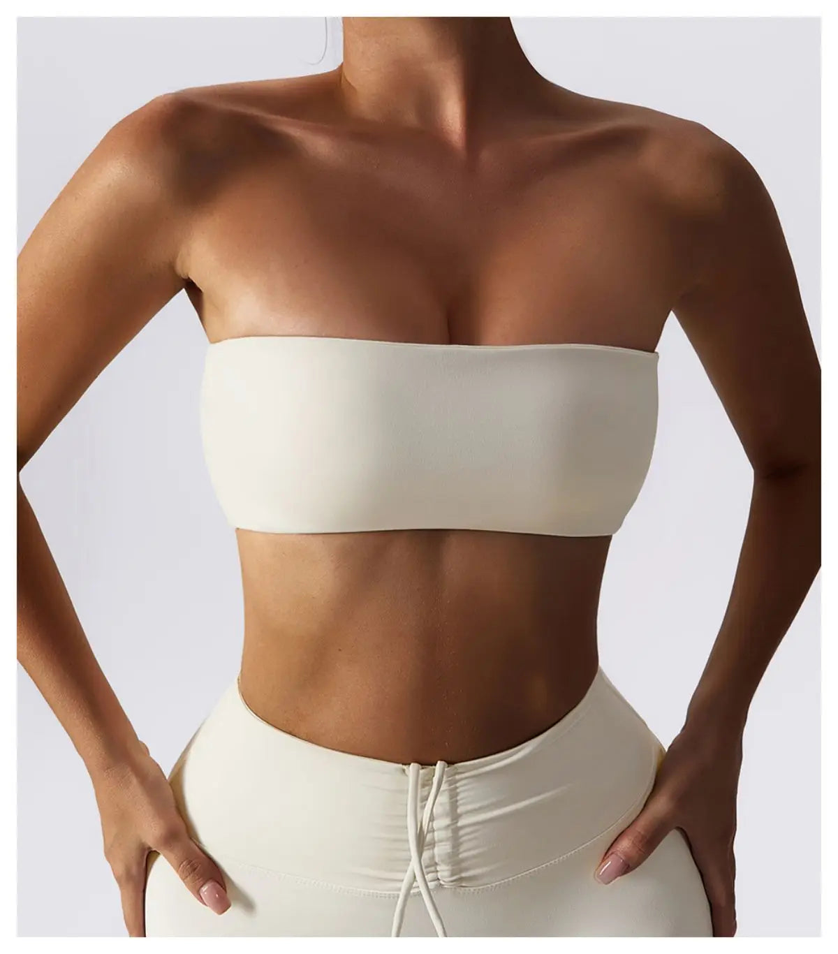Strapless  Sports Bra Quick-Drying Yoga Tube Top