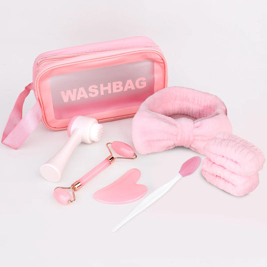 8-piece facial care set, deep cleaning and gentle exfoliating