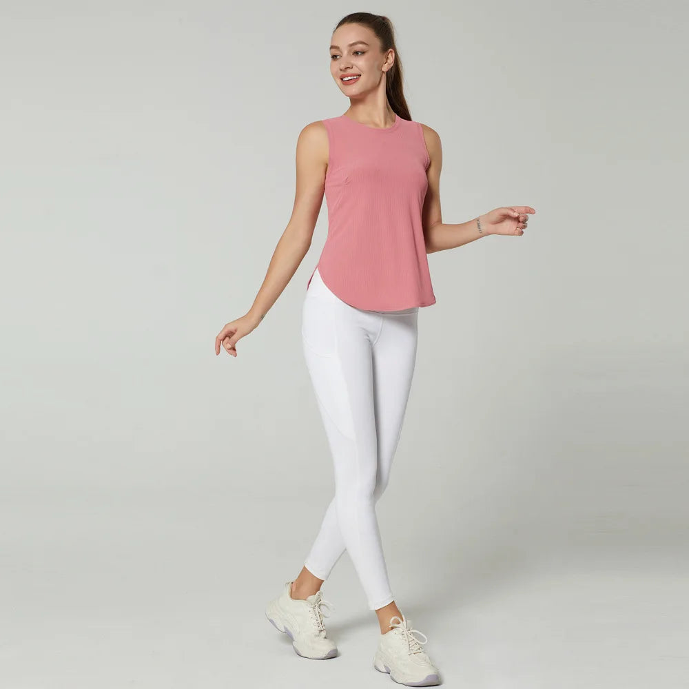 Women Gym  Sports Tank Tops Quick Dry Sleeveless Back