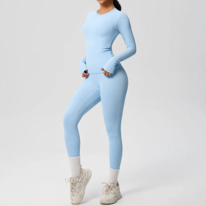 Long Sleeve Fitness Dry Fit Breathable High Elastic Sports Crop Tops