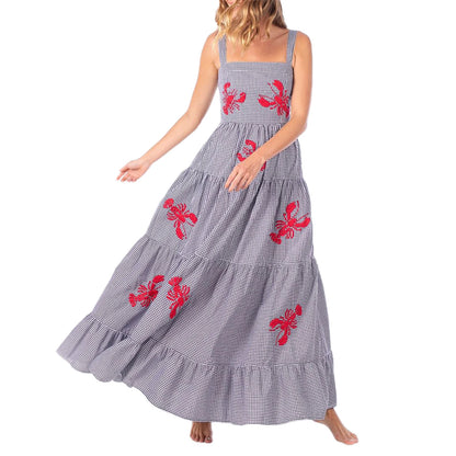 Spaghetti Strap Maxi Dress V-Neck Sleeveless