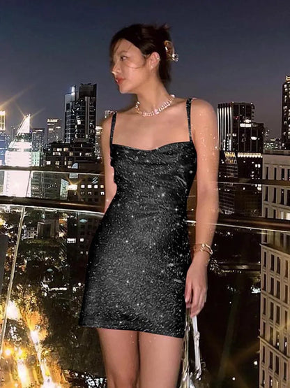 Women's Dresses Glitter Backless Strappy Dress