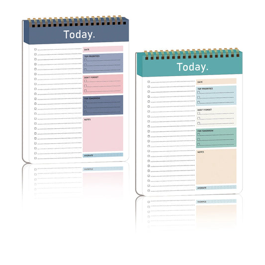 To Do List Notepad - 104 Pages Double-Sided 52 Sheets Daily Undated Planner Notebook