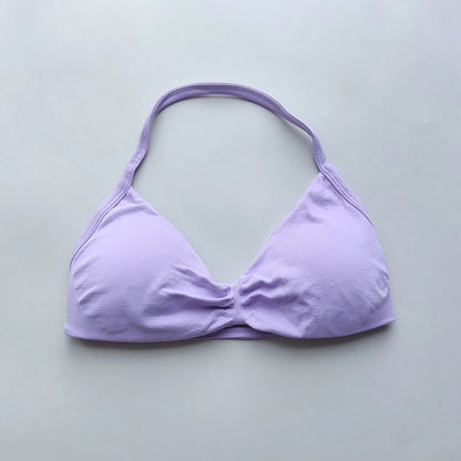 Sports Bra Strappy Backless Removable Cups