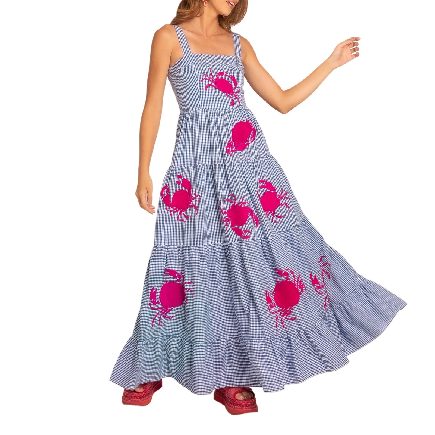 Spaghetti Strap Maxi Dress V-Neck Sleeveless
