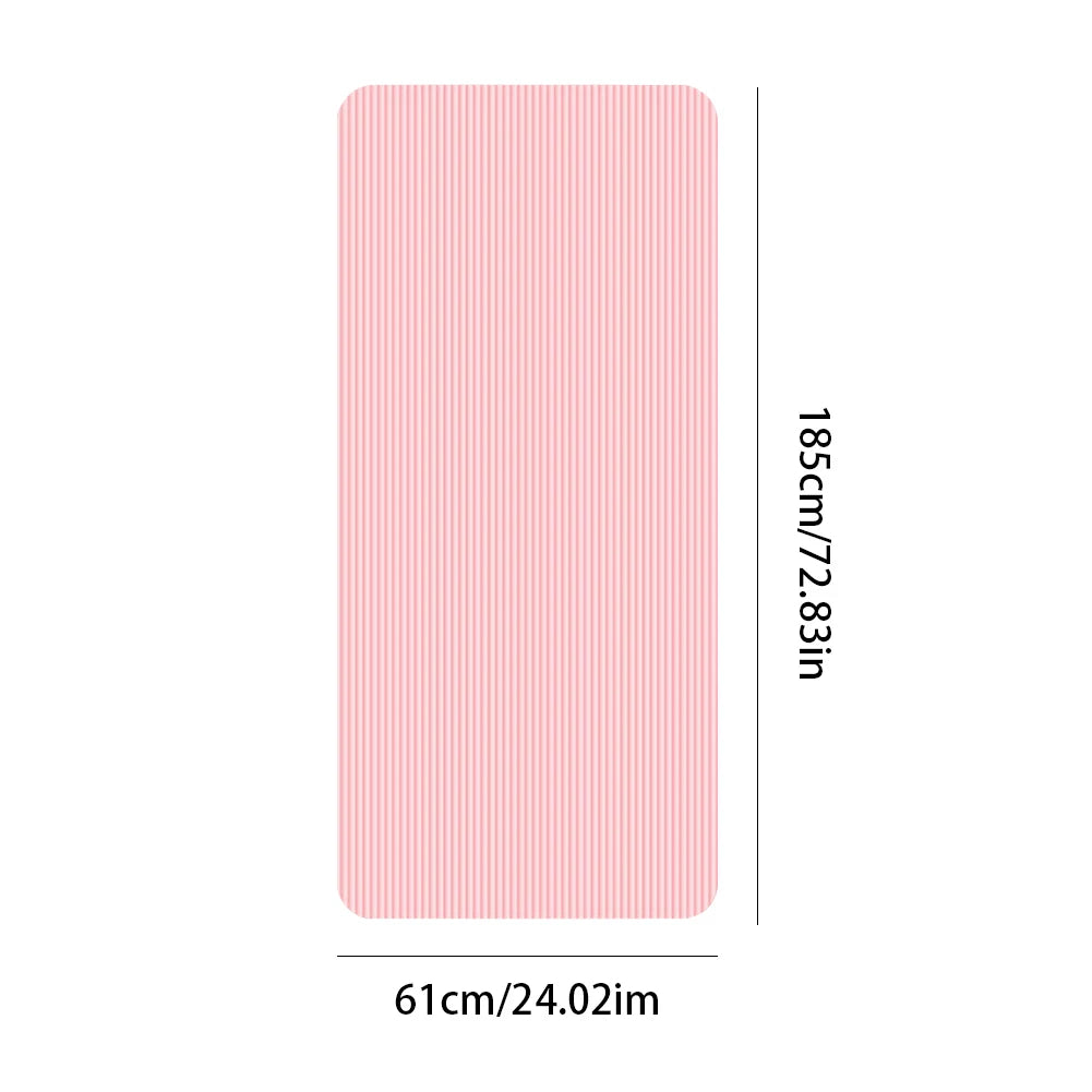 Non Slip 10mm Thick Yoga and Pilates Mat with Dual-Sided Texture 72x24 Inch