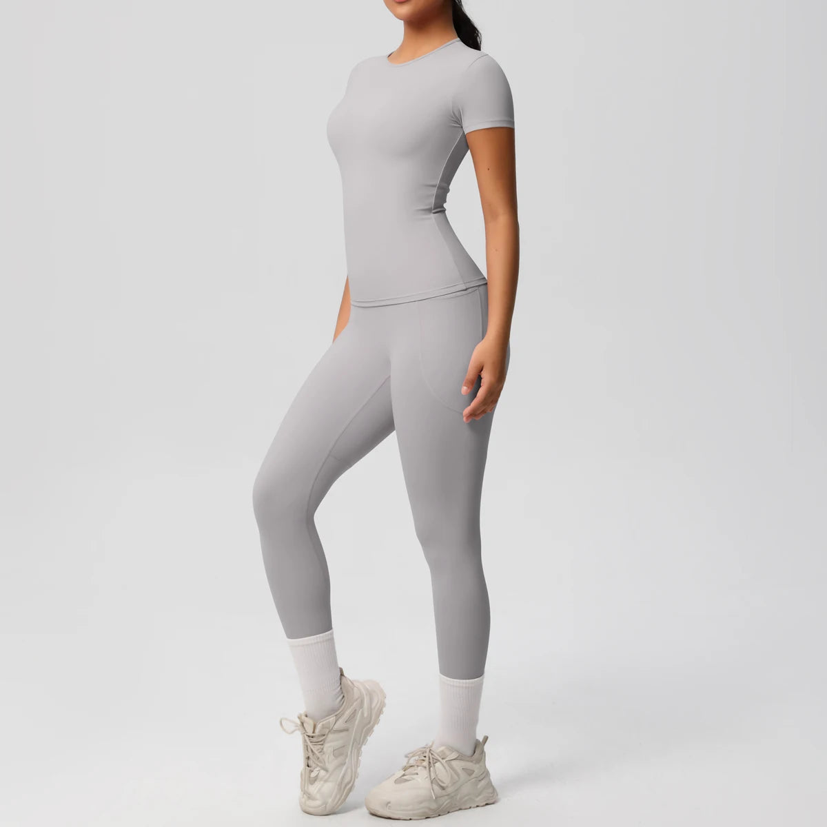 Women 2pcs Patchwork Sport Yoga Suit