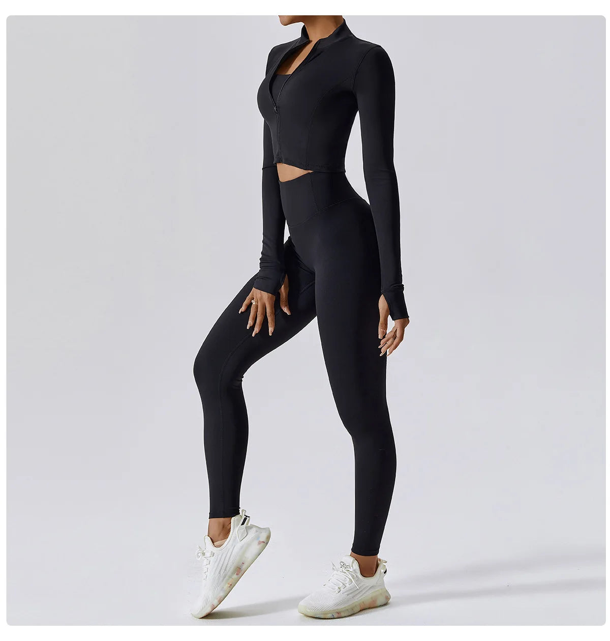 Yoga Set 3PCS  Sports Bra ，Jacket， Leggings