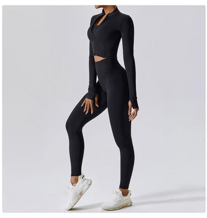 Yoga Set 3PCS  Sports Bra ，Jacket， Leggings