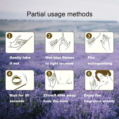 Lavender Aromatherapy Wood Sticks, 8.66 Inches,