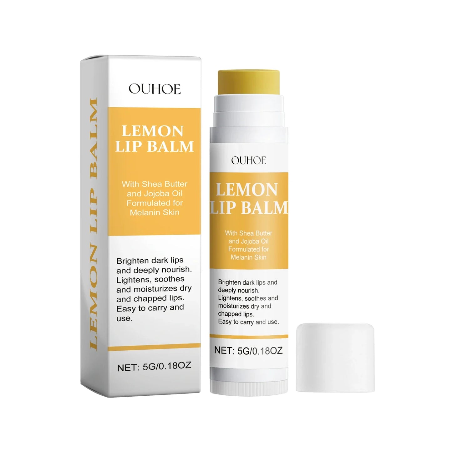 Ginger Lemon Lip Balm Mask Gloss Oil Exfoliating Clean Turmeric Dark Melanin Remove Improve Dullness Moisturizer