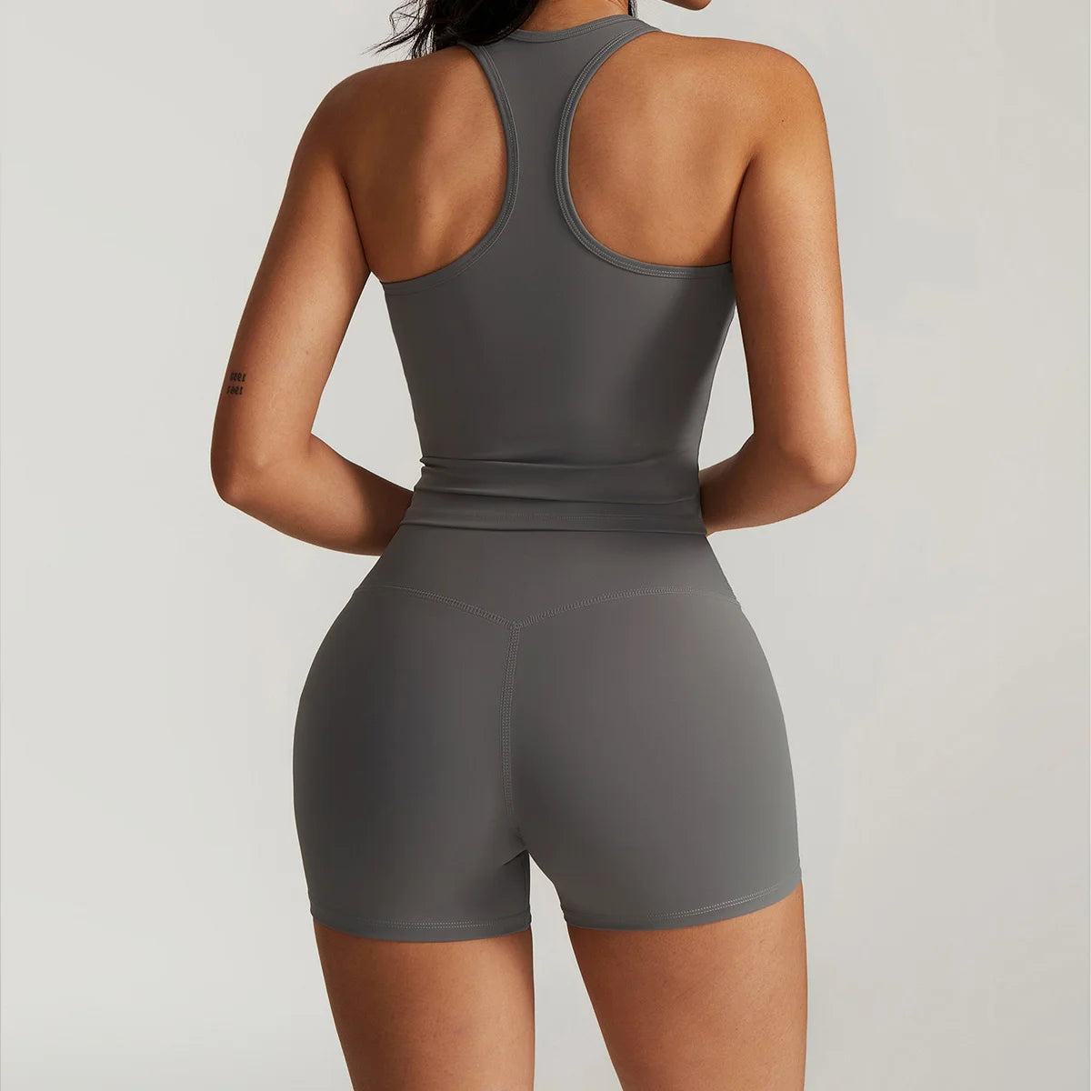 Yoga Sets 2 piece Seamless Leggings Tank Shorts Suit